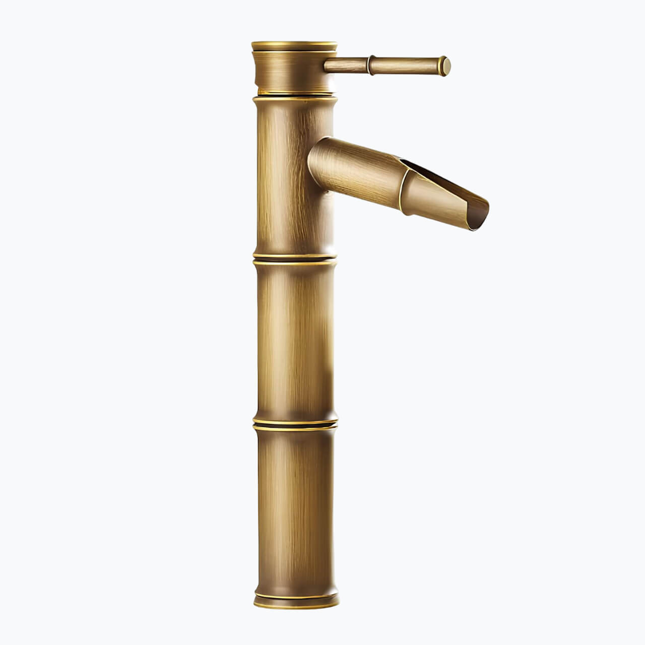 Robinet de vasque effet bambou laiton brossé L'art du robinet
