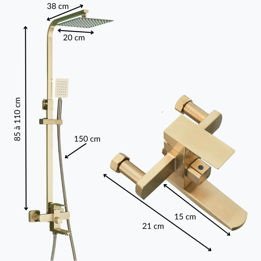 Robinet douche 3 en 1 avec douchette et bec pivotant L'art du robinet