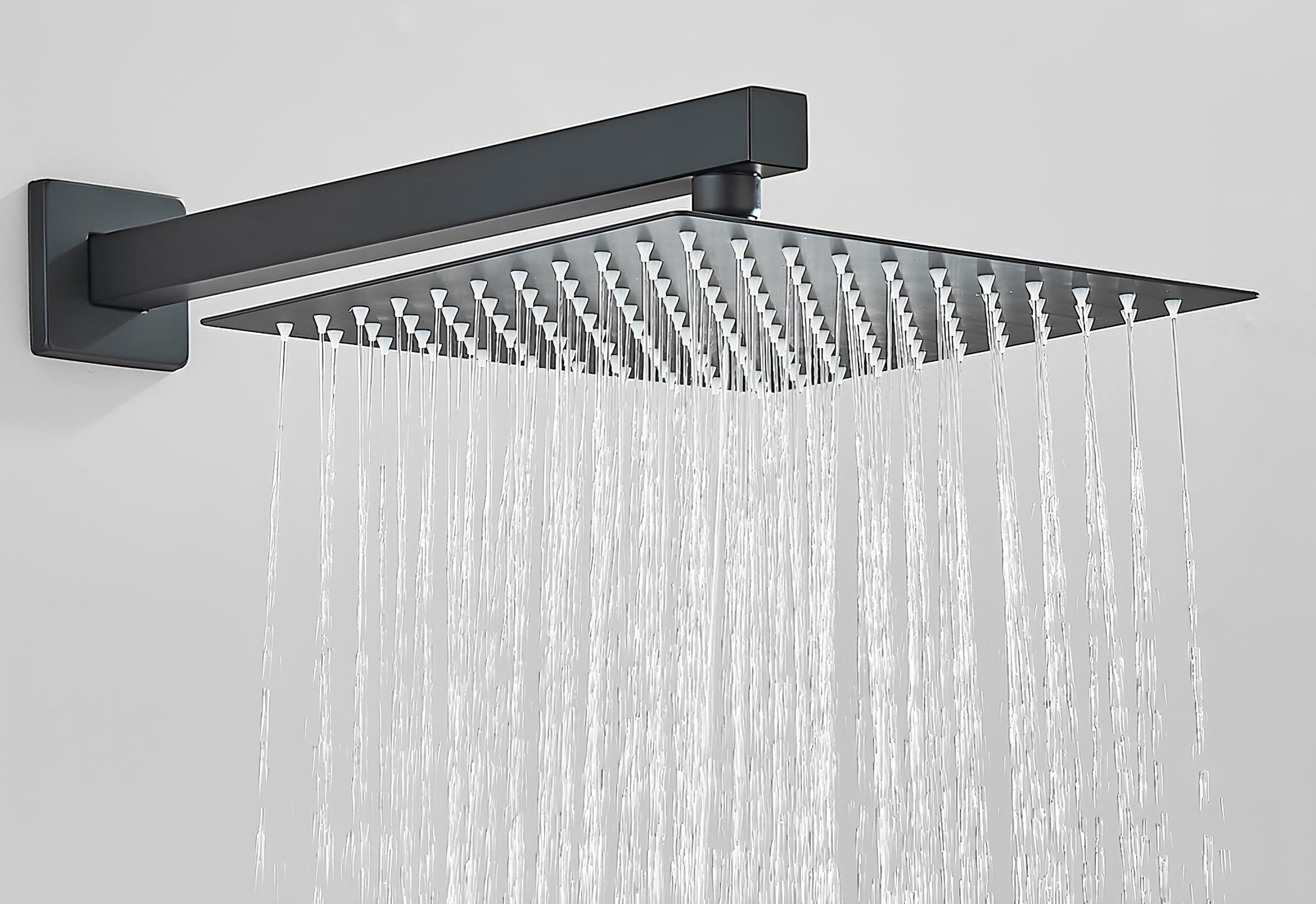 Robinet douche encastré noir cascade pluie L'art du robinet