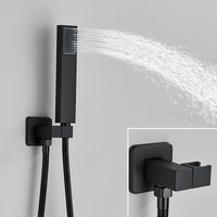 Robinet douche encastré noir cascade pluie L'art du robinet