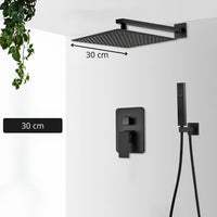 Robinet douche encastré noir cascade pluie L'art du robinet
