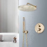 Robinet douche encastré rond dorée brossée L'art du robinet