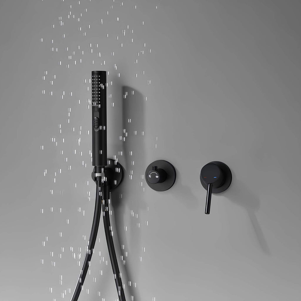 Robinet douche mural noir mat haute pression L'art du robinet