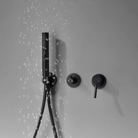 Robinet douche mural noir mat haute pression L'art du robinet