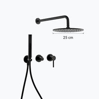 Robinet douche mural noir mat haute pression L'art du robinet