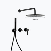 Robinet douche mural noir mat haute pression L'art du robinet
