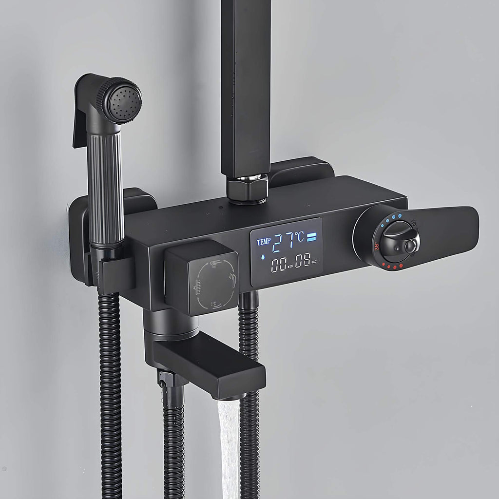 Robinet douche thermostatique digital 4 fonctions L'art du robinet