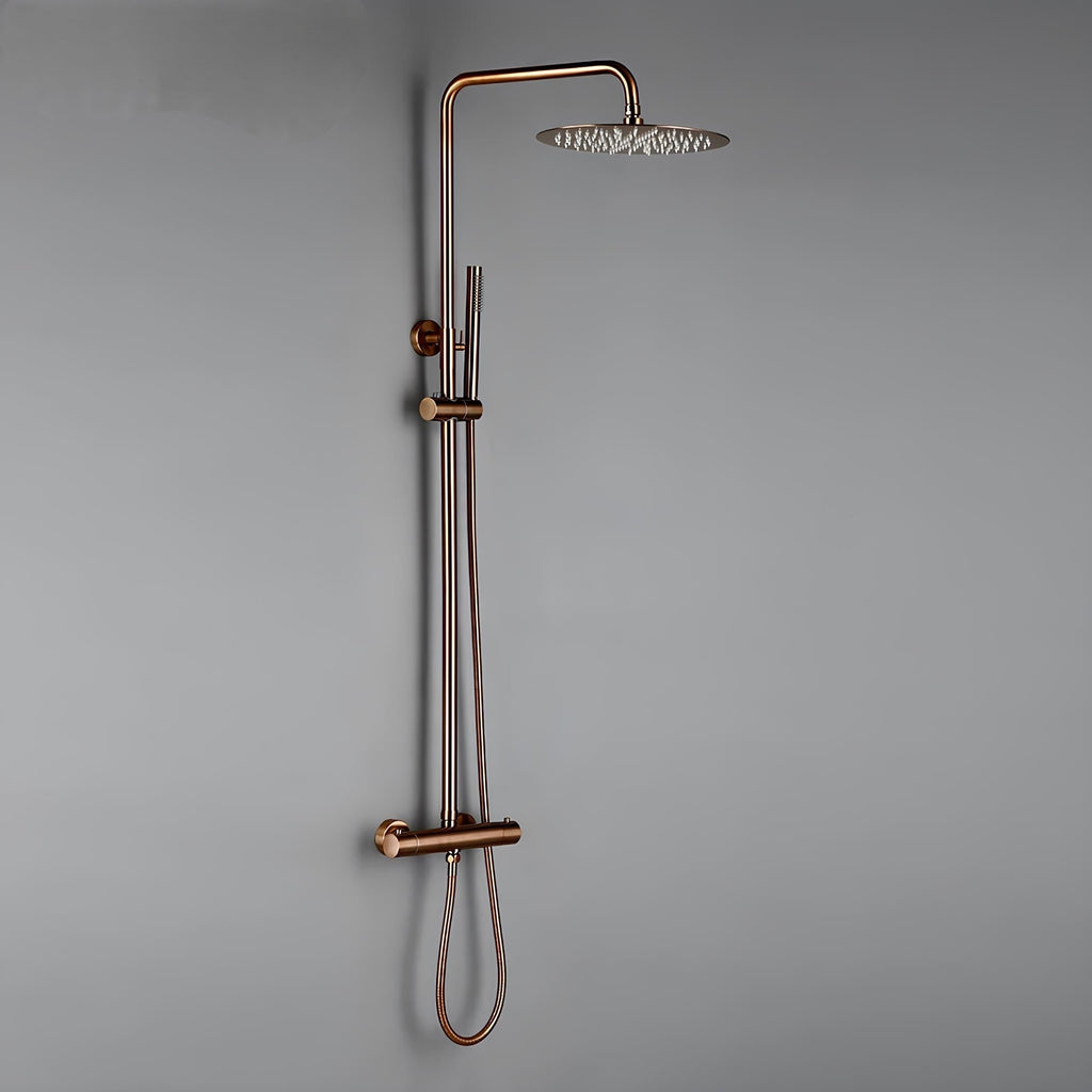 Mitigeur thermostatique douche mural laiton poli