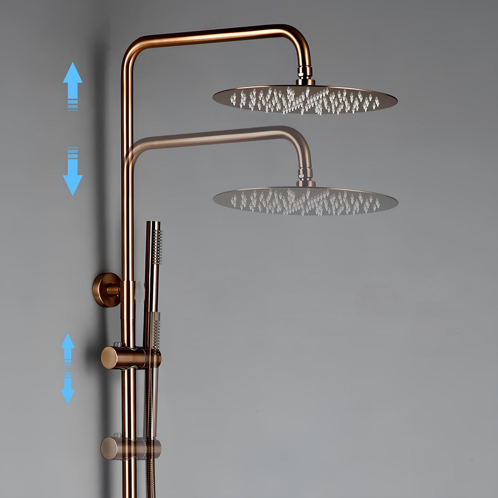 Mitigeur thermostatique douche mural laiton poli