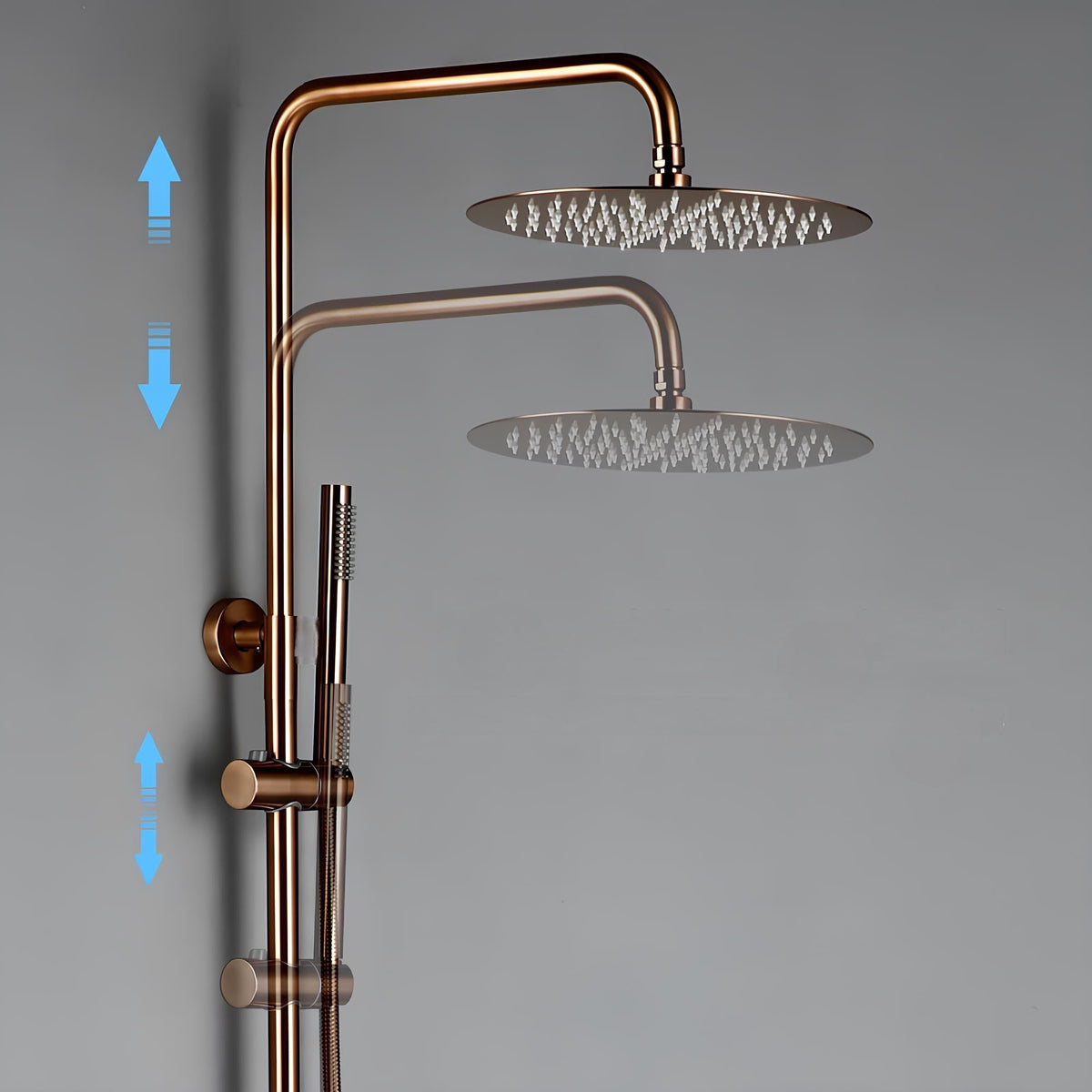 Mitigeur thermostatique douche mural laiton poli