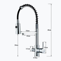 Robinet cuisine douchette eau filtrée