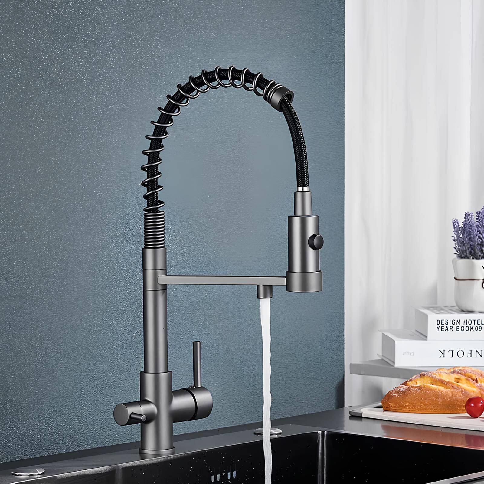 Robinet cuisine douchette eau filtrée