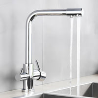 Robinet évier 3 voies eau filtrée laiton L'art du robinet