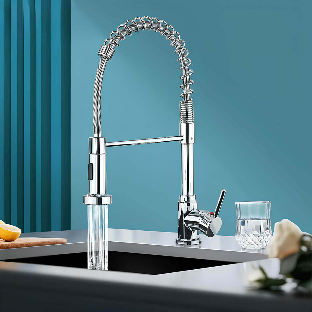 Robinet évier douchette extractible inox L'art du robinet