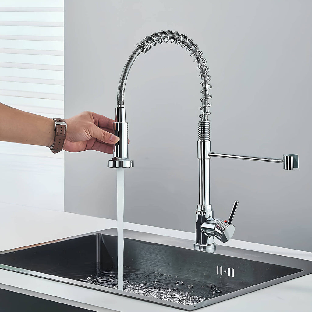 Robinet évier douchette extractible inox L'art du robinet