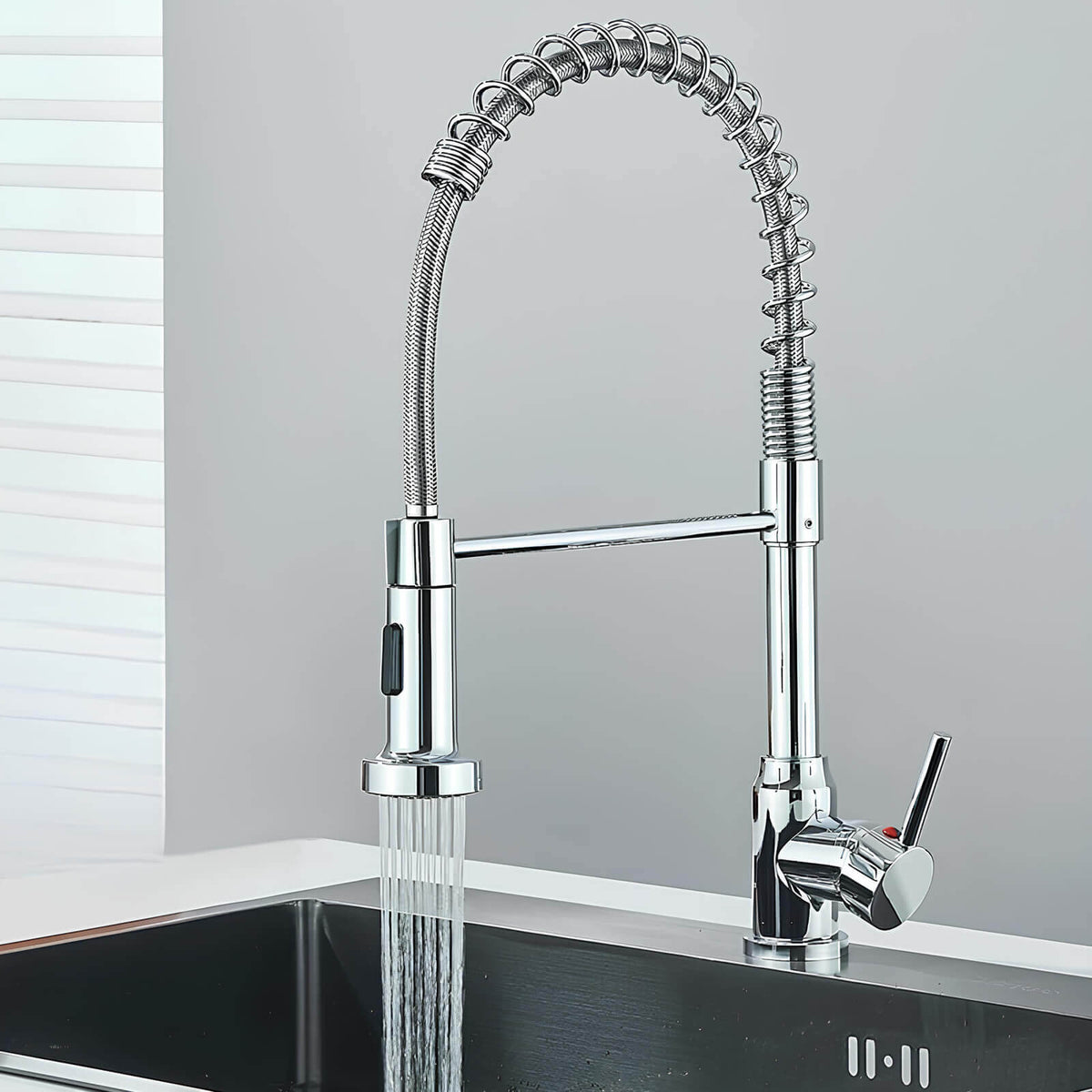 Robinet évier douchette extractible inox L'art du robinet