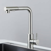 Robinet évier douchette rétractable noir inox L'art du robinet