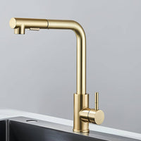 Robinet évier douchette rétractable noir inox L'art du robinet