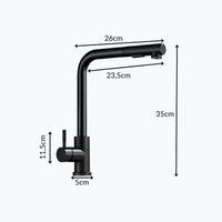 Robinet évier douchette rétractable noir inox L'art du robinet