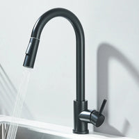 Robinet évier extractible monotrou acier inoxydable L'art du robinet
