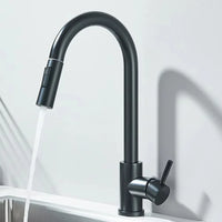 Robinet évier extractible monotrou acier inoxydable L'art du robinet