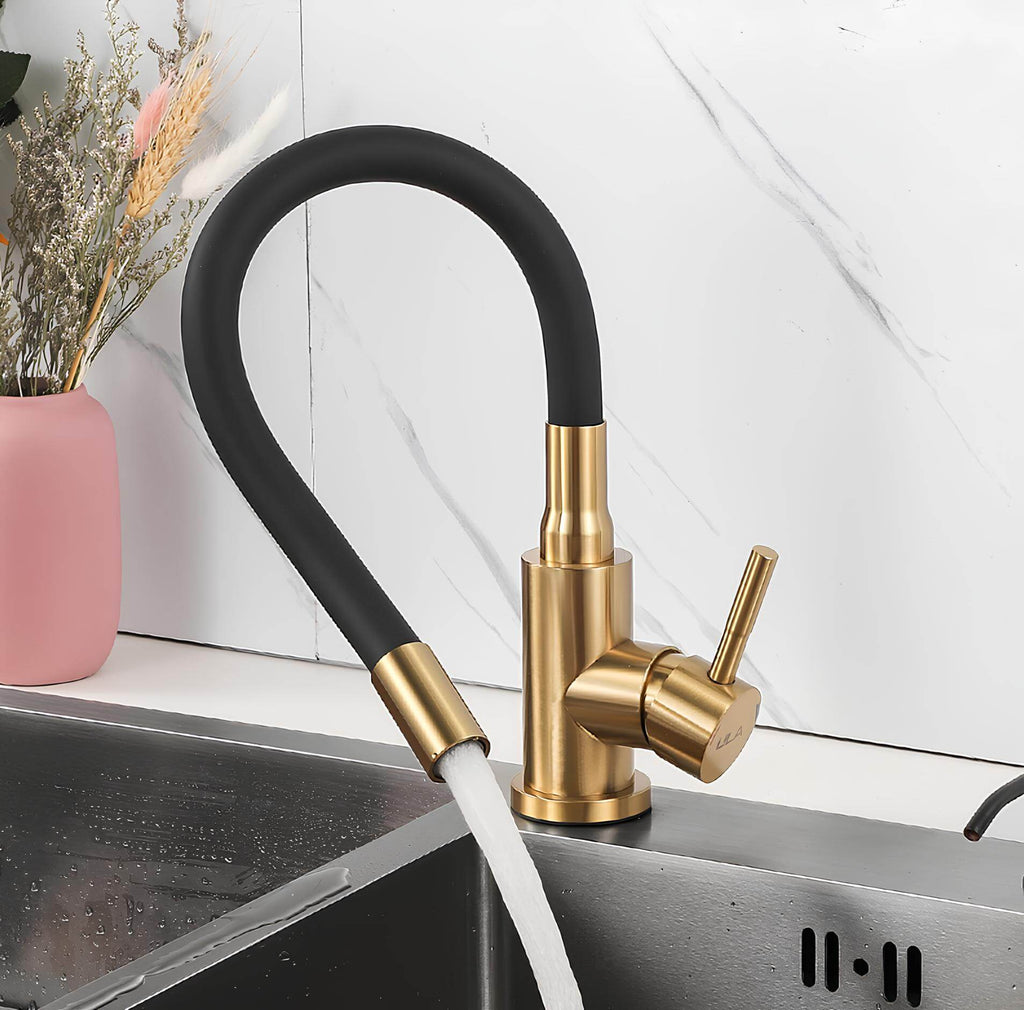 Robinet évier flexible coloré orientable 360° L'art du robinet