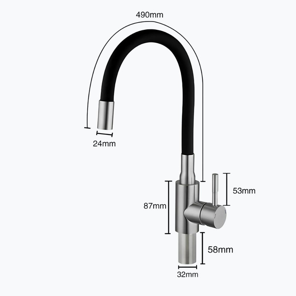 Robinet évier flexible coloré orientable 360° L'art du robinet