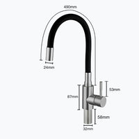 Robinet évier flexible coloré orientable 360° L'art du robinet