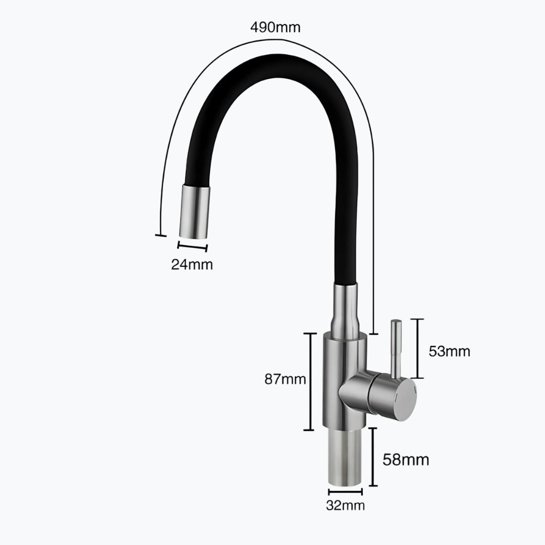 Robinet évier flexible coloré orientable 360° L'art du robinet Image