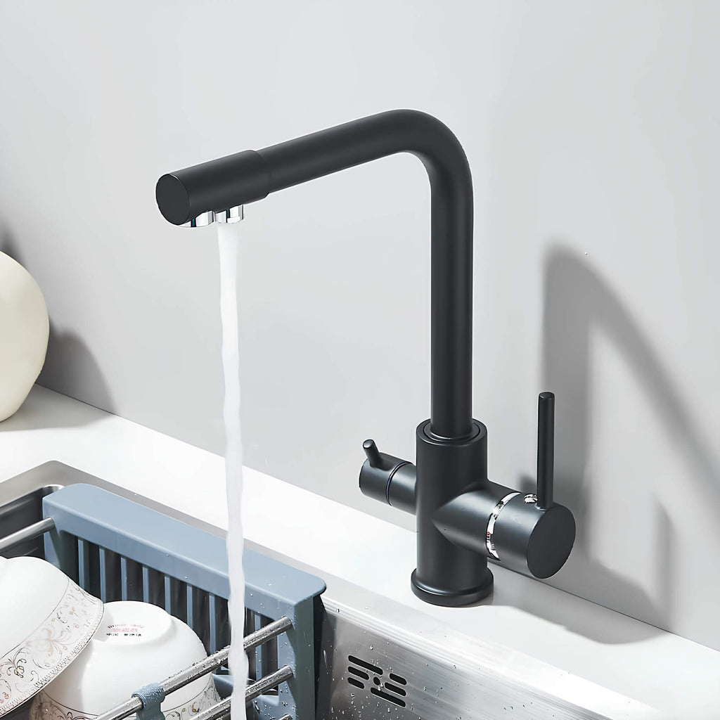 Robinet évier mitigeur double sortie filtration L'art du robinet