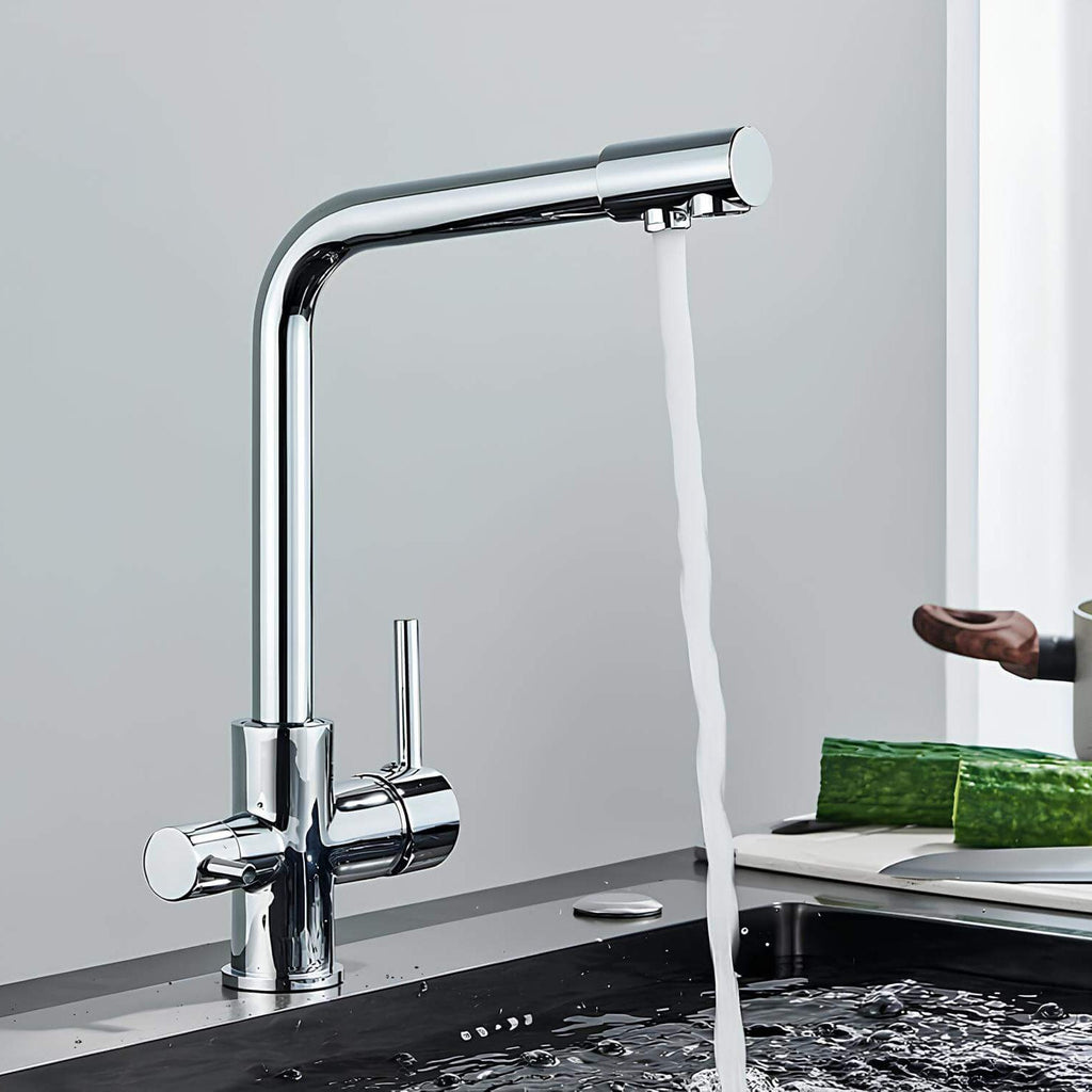 Robinet évier mitigeur double sortie filtration L'art du robinet