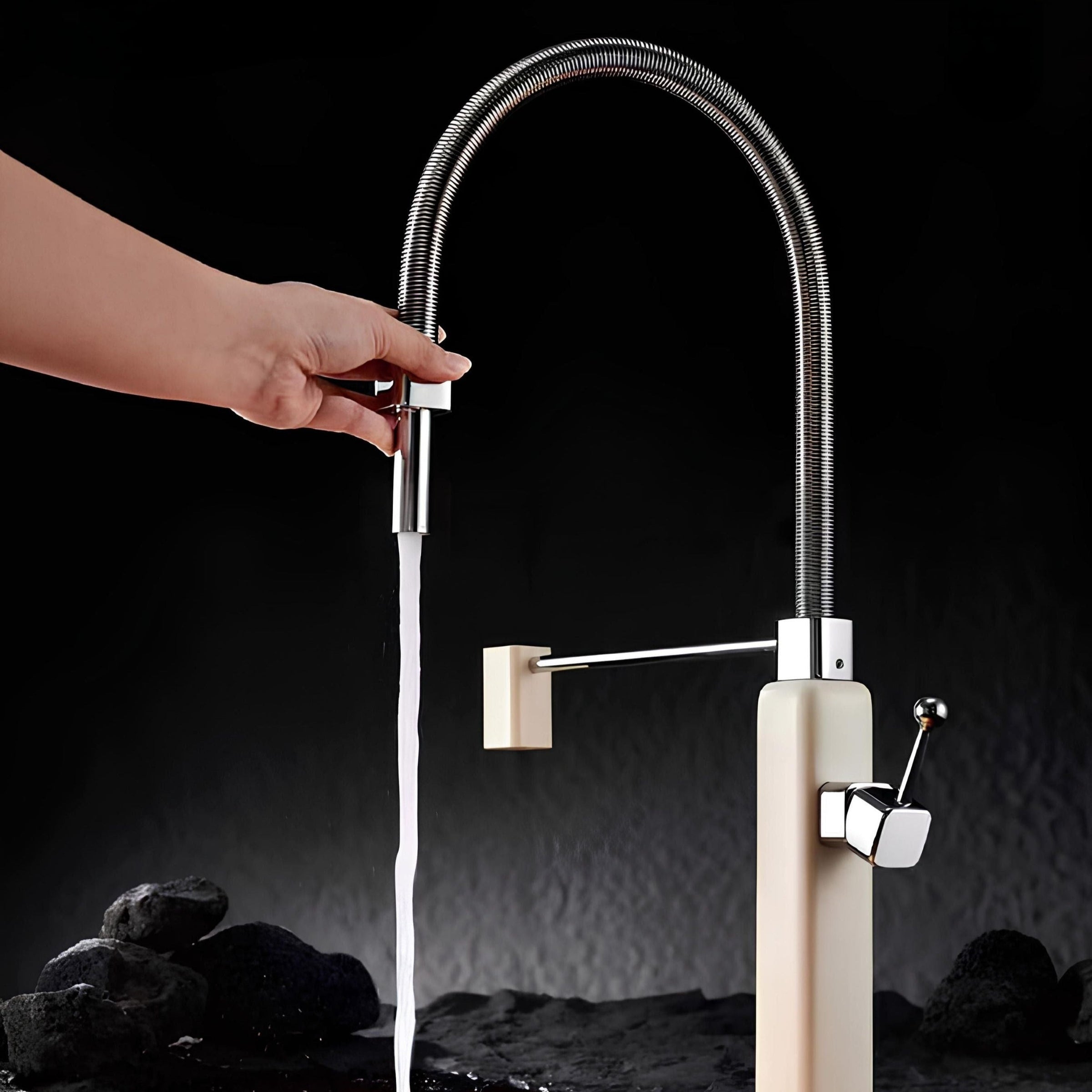 Robinet évier mitigeur douchette extractible laiton L'art du robinet