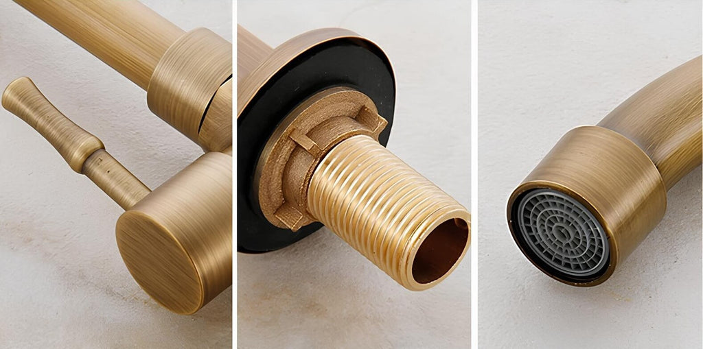 Robinet évier monotrou eau froide bronze brossé L'art du robinet