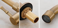 Robinet évier monotrou eau froide bronze brossé L'art du robinet