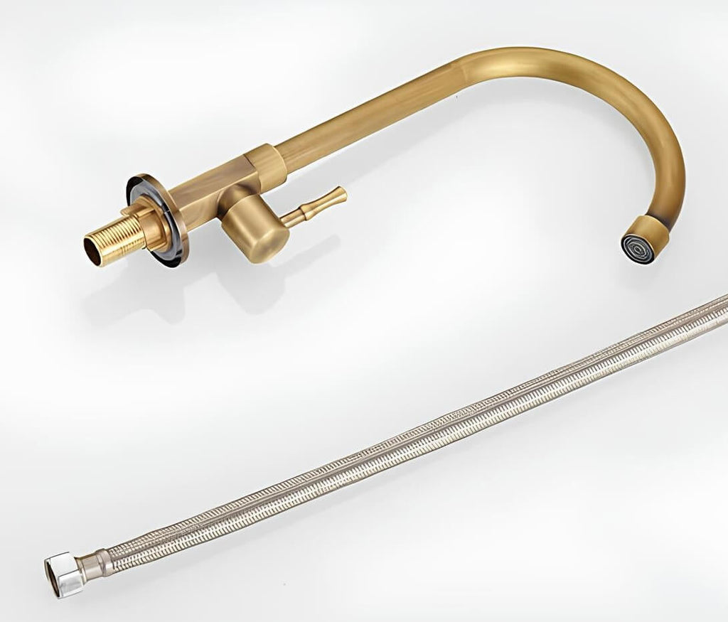 Robinet évier monotrou eau froide bronze brossé L'art du robinet