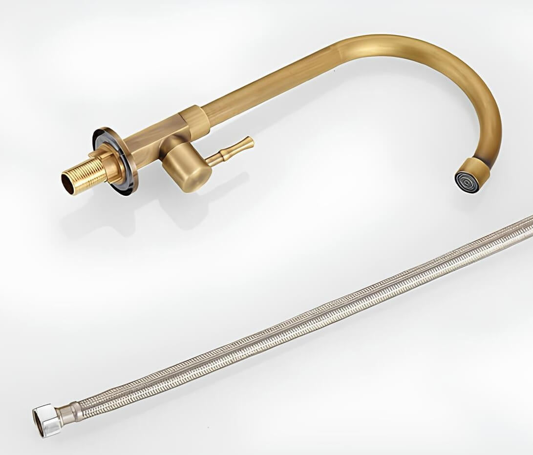 Robinet évier monotrou eau froide bronze brossé L'art du robinet