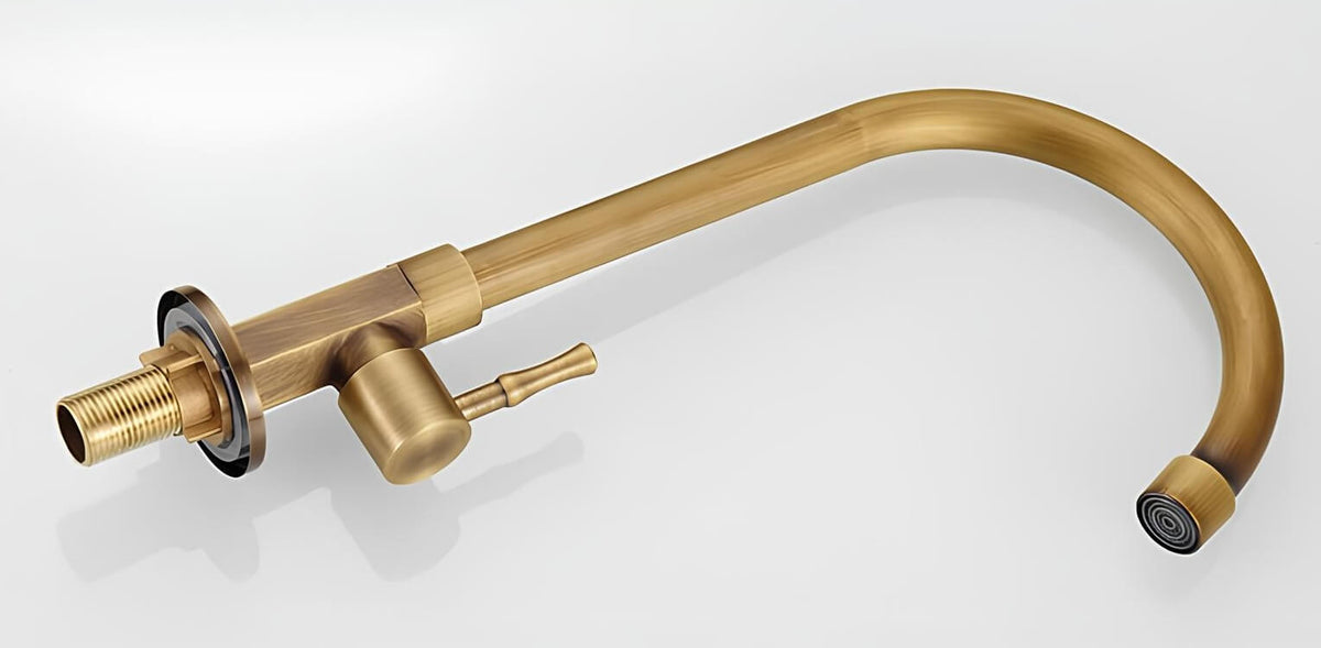 Robinet évier monotrou eau froide bronze brossé L'art du robinet