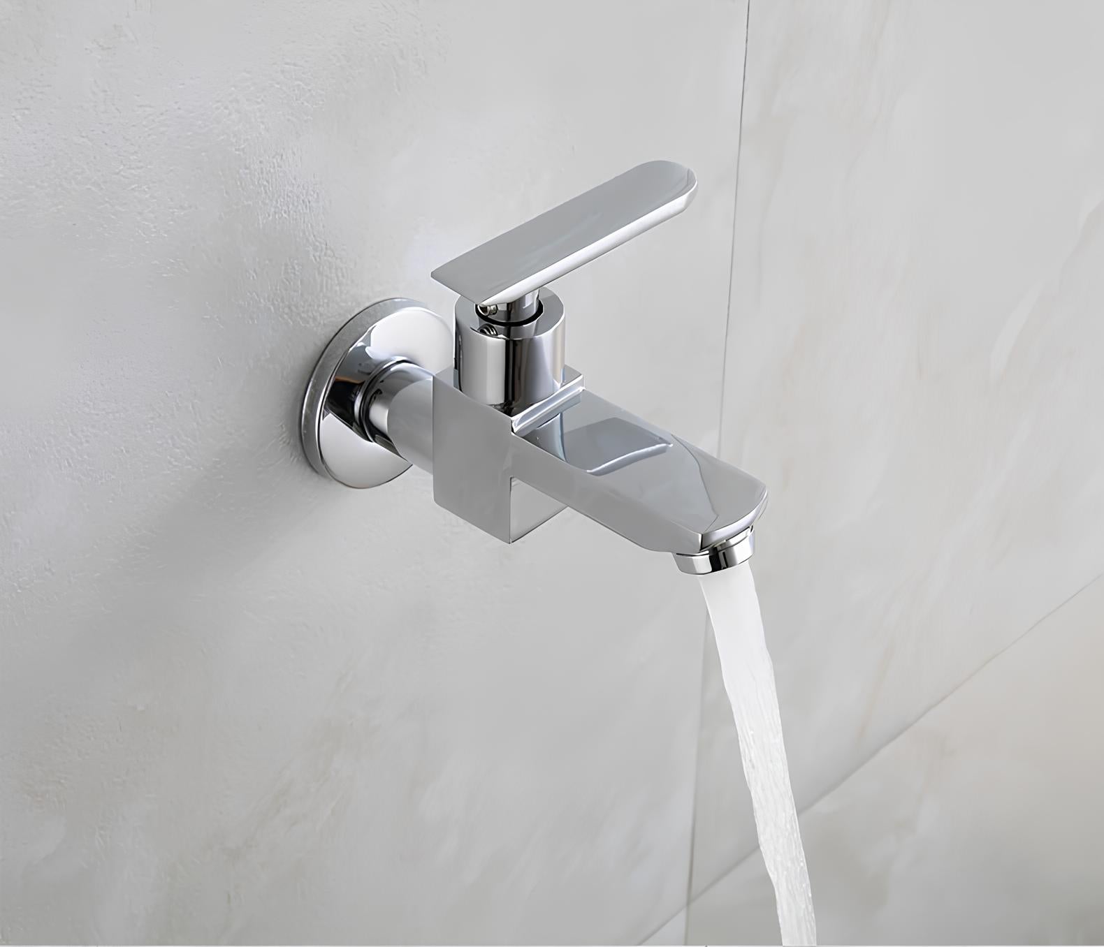 Robinet extérieur gris design minimaliste L'art du robinet