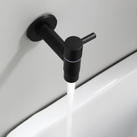 Robinet extérieur mural noir mat acier inoxydable L'art du robinet