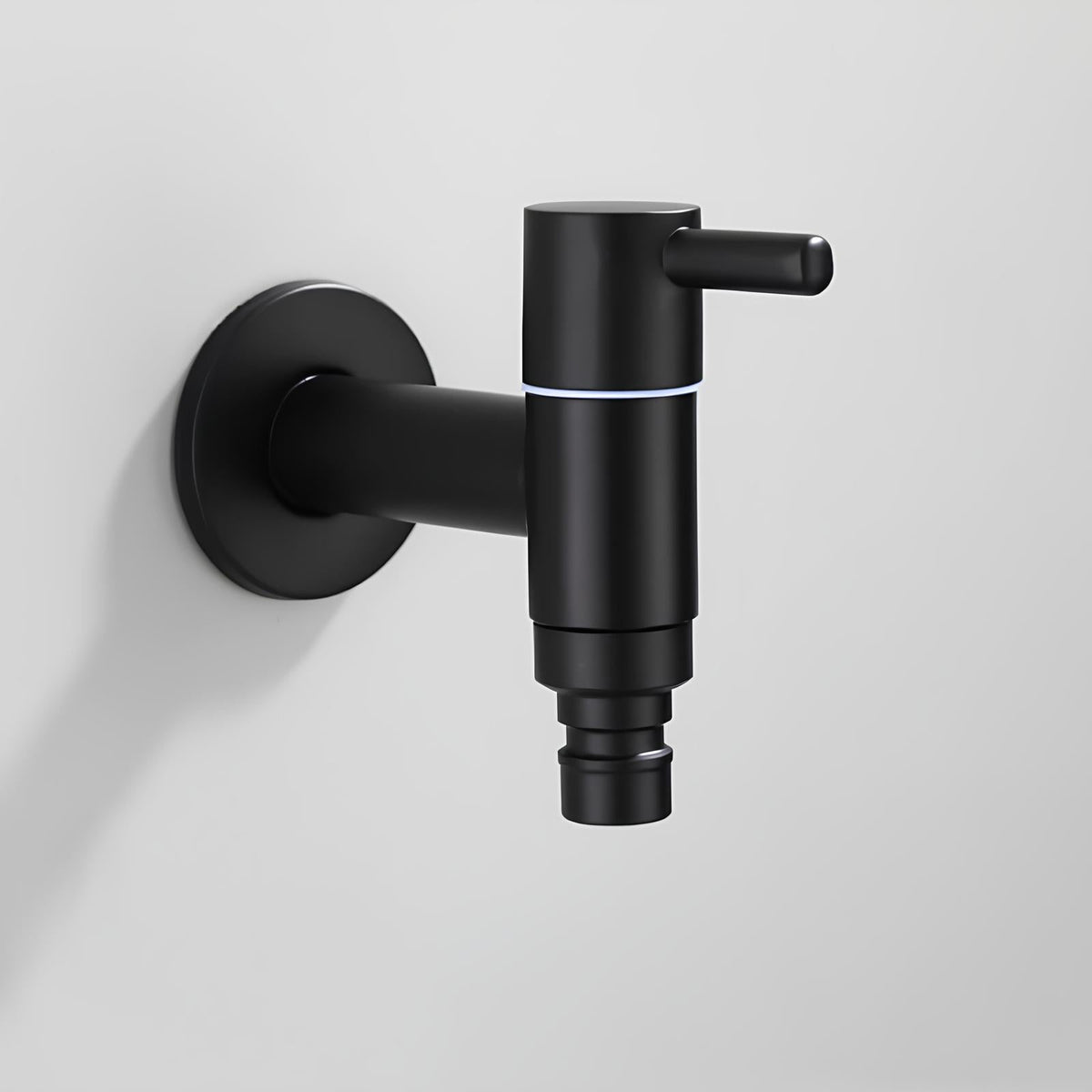 Robinet extérieur mural noir mat acier inoxydable L'art du robinet