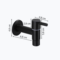 Robinet extérieur mural noir mat acier inoxydable L'art du robinet