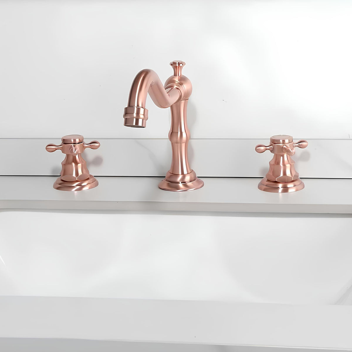 Robinet lavabo 3 trous cuivre antique style classique L'art du robinet