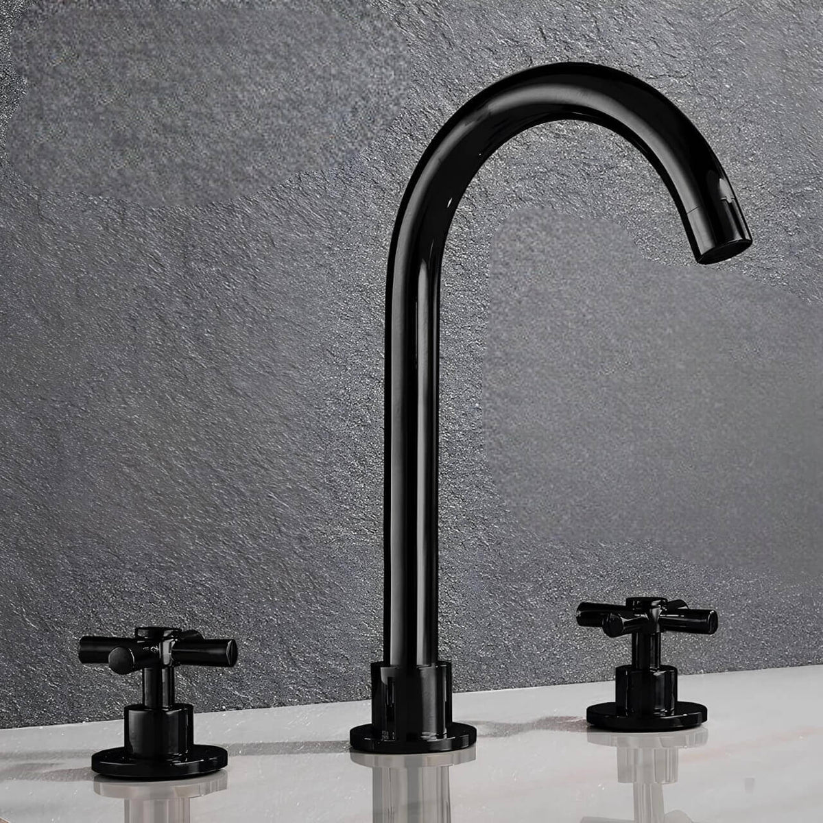 Robinet lavabo 3 trous doré design moderne L'art du robinet