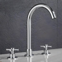 Robinet lavabo 3 trous doré design moderne L'art du robinet