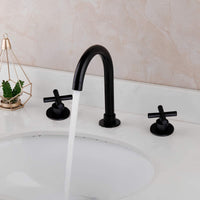 Robinet lavabo 3 trous doré design moderne L'art du robinet