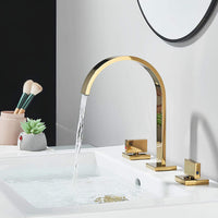 Robinet lavabo 3 trous en laiton doubles poignées L'art du robinet