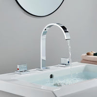 Robinet lavabo 3 trous en laiton doubles poignées L'art du robinet