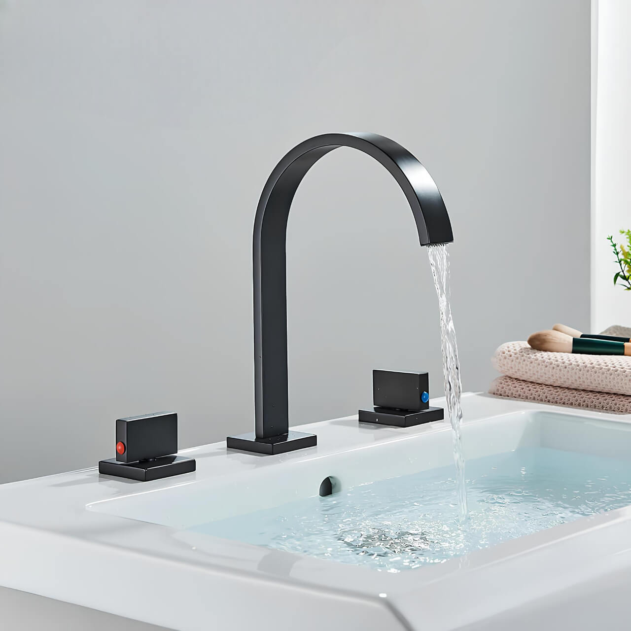 Robinet lavabo 3 trous en laiton doubles poignées L'art du robinet