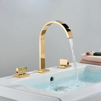 Robinet lavabo 3 trous en laiton doubles poignées L'art du robinet