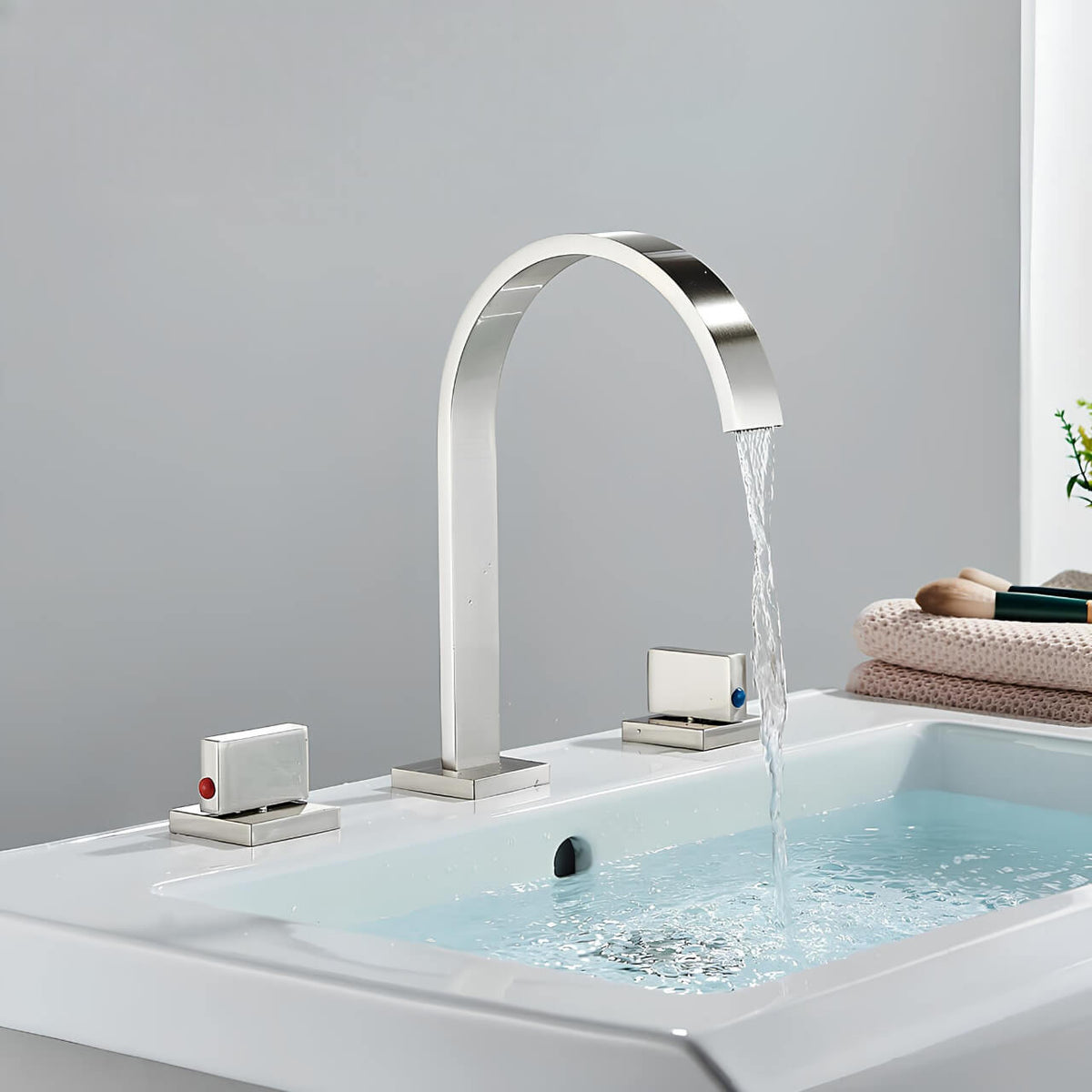 Robinet lavabo 3 trous en laiton doubles poignées L'art du robinet